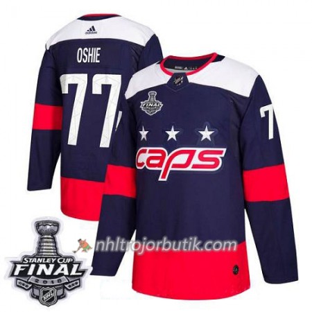 Män Ishockey Washington Capitals Tröja T.J. Oshie 77 2018 Stanley Cup Final Patch Adidas Stadium Series Authentic